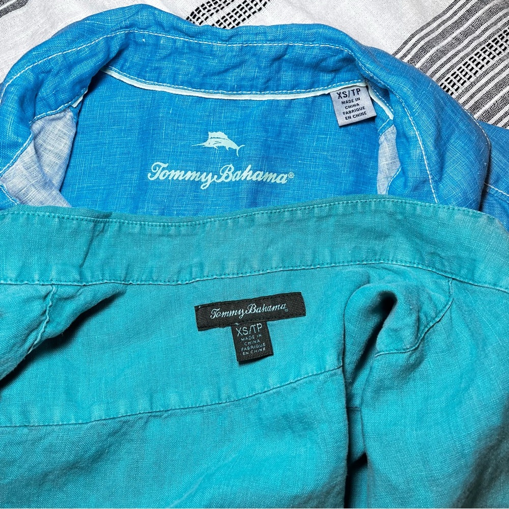 Tommy Bahama Teal and Denim Button Down Shirts - Picture 5 of 16